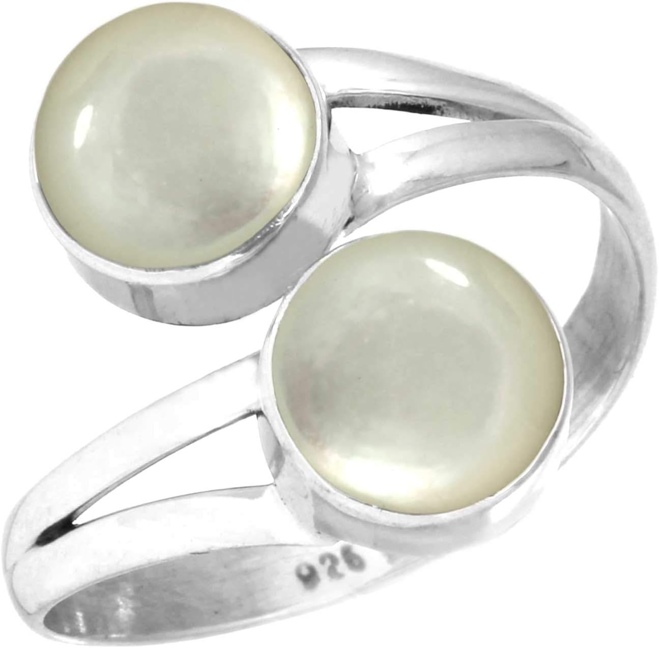 Handmade Genuine 925 Sterling Silver Ring Natural Gemstone Garnet, Onyx, Rose Quartz, Agate Round Boho Jewelry For Women