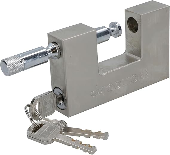 Padlock Steel Security Shutter Lock Container Door 100mm Rotating Shackle TE722