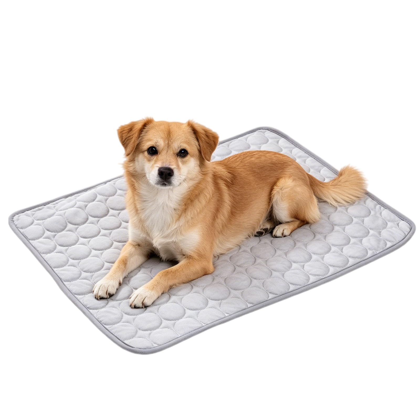 Jeeeun Dog Cooling Mat, Ice Silk Cooling Mat for Large Small Dogs Washable Non Slip Indoor Outdoor (Gray,X-Large)