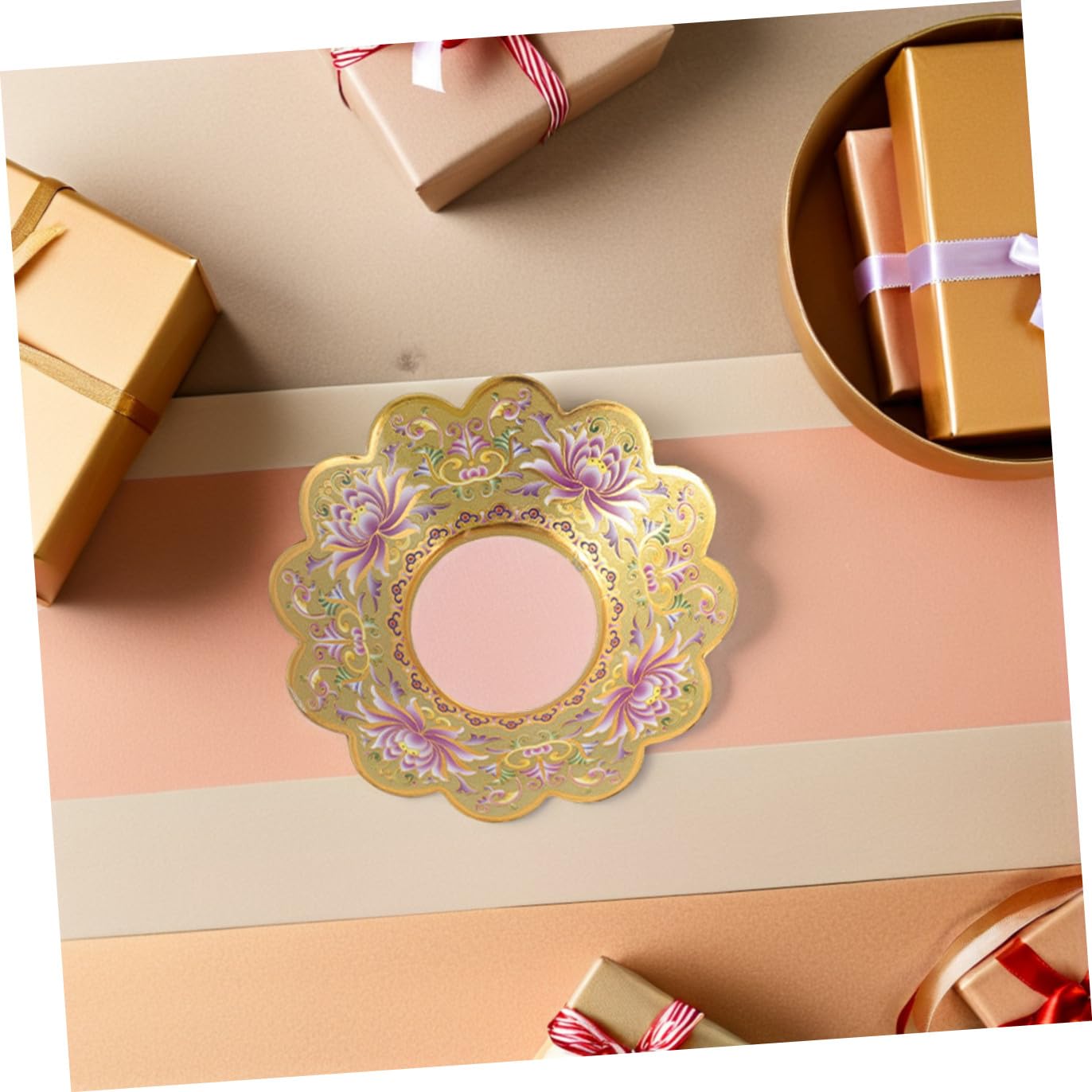 Alipis 5 Piezas Bandeja de de Incienso de Aleación con Tapa de Buda Soporte Decorativo Práctico para Incienso para y Hogar