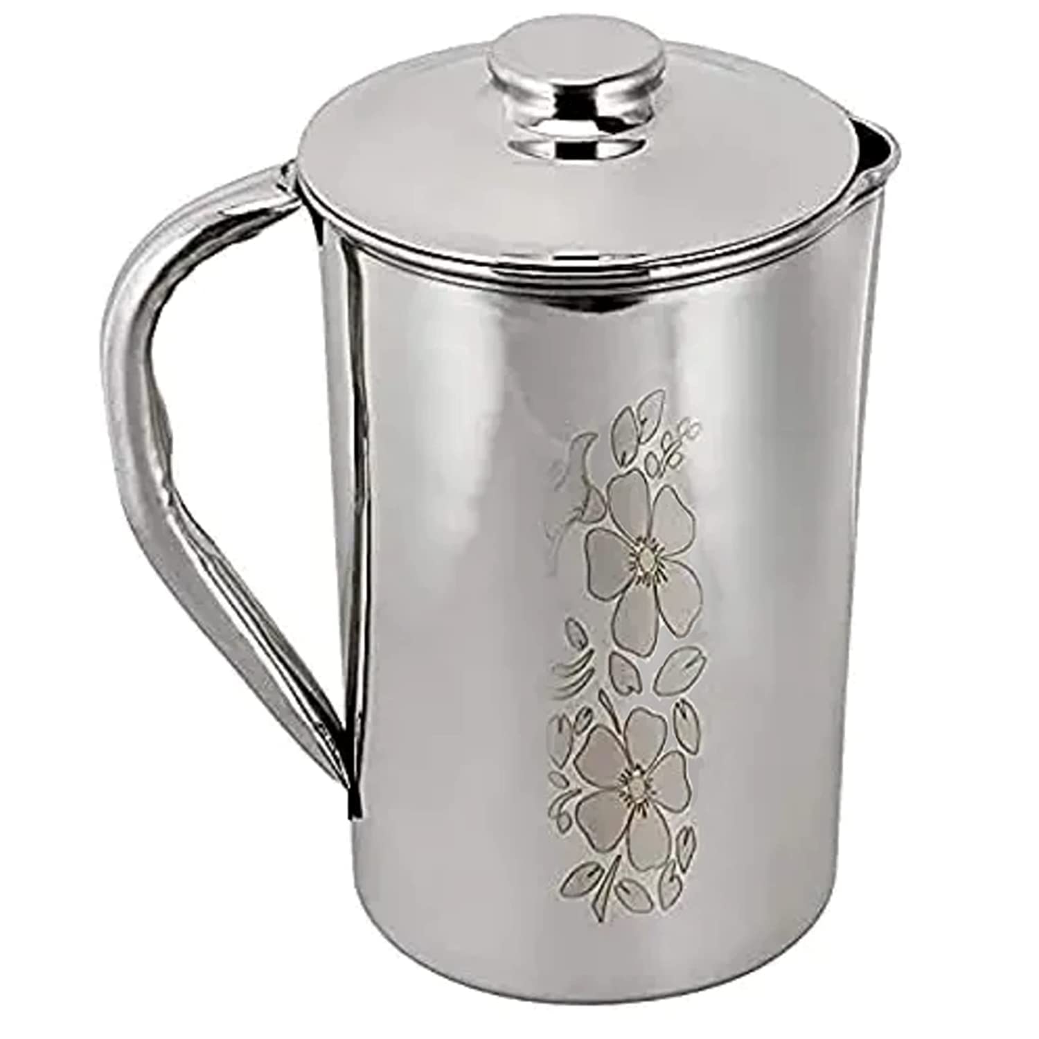 Stainless Steel Water Jug - 2L with Silver Design -7 Stainless Steel Water Jug - 2L with Silver Design -7