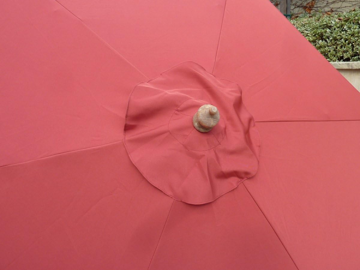 Formosa Covers 9ft Umbrella Replacement Canopy 6 Ribs in Brick Red (Canopy Only)