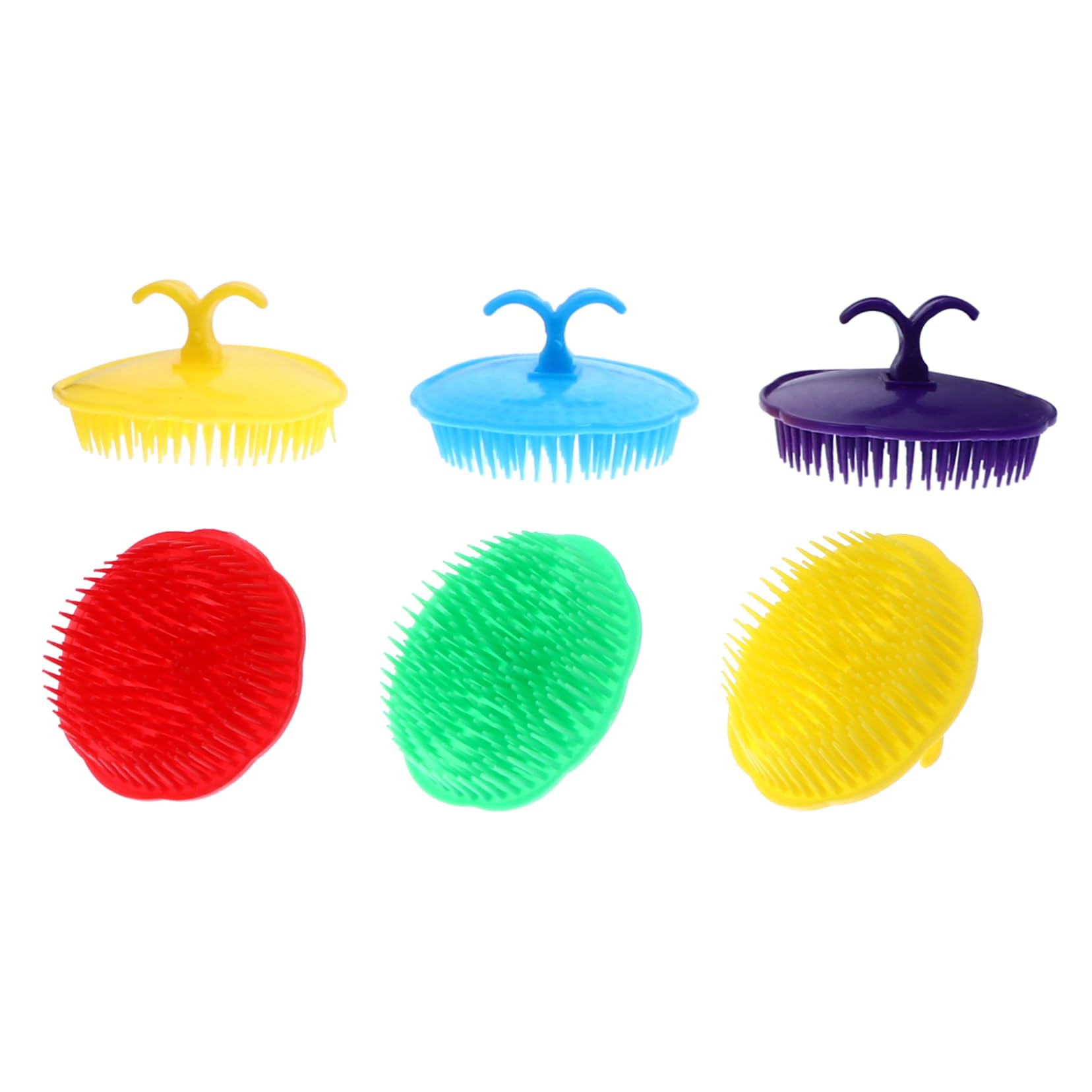 PartyKindom Cepillo Masajeador para Cuero Cabelludo y Cabello 12 Piezas Ligeras Exfoliante Plástico Colores Aleatorios Cuidado Capilar Uso Doméstico y Salón Herramientas Color Aleatorio