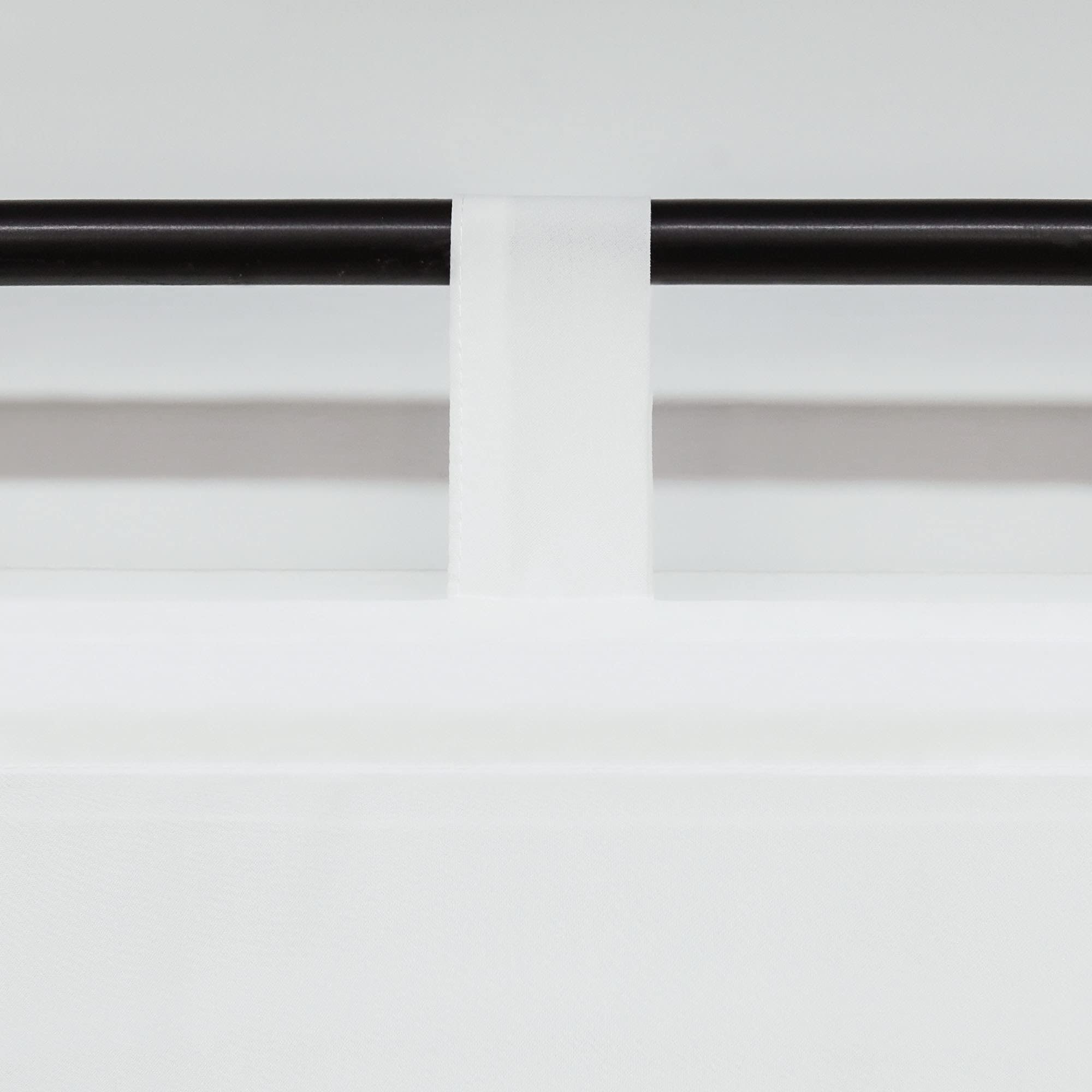 Delien Rideau avec passants, rideau semi-transparent, rideau uni, rideau avec passants, rideau court pour cuisine, 1 unité, 140 x 140 cm (largeur x hauteur), couleur blanc Delien Rideau avec passants, rideau semi-transparent, rideau uni, rideau avec passants, rideau court pour cuisine, 1 unité, 140 x 140 cm (largeur x hauteur), couleur blanc