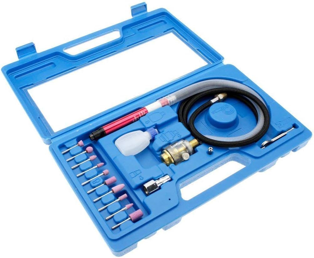 56000 RPM 90psi 1/8'' Air Micro Grinder Kit Mini Pencil Polishing Rotray Cutting Tool Kit