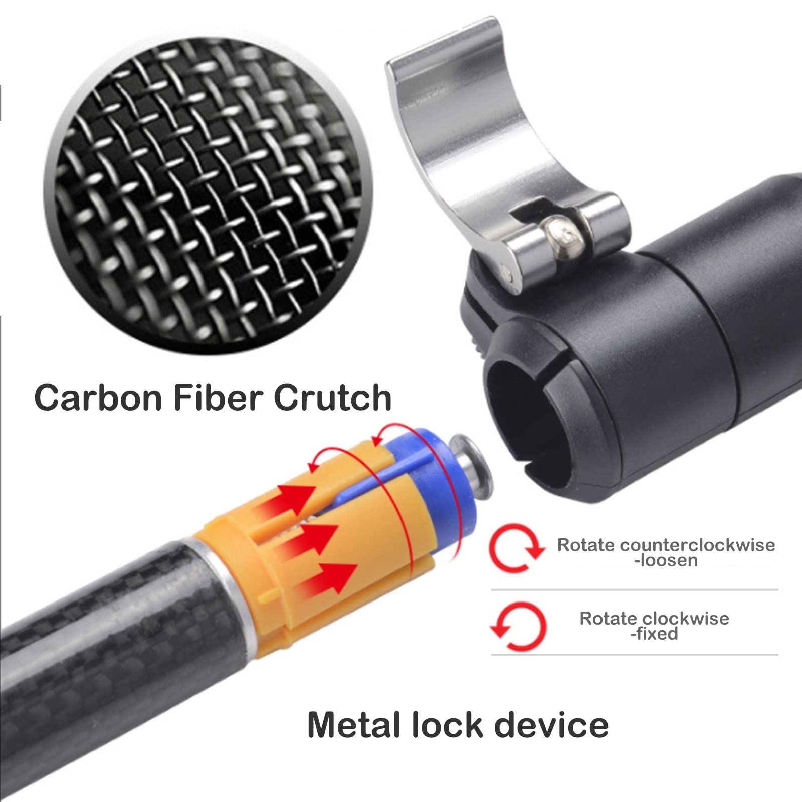 Bastón para Caminar, Bastón Ajustable Liviano de Fibra de Carbono con Mango Ergonómico Y Correa para La Muñeca, para Caminar Escalada en Montaña