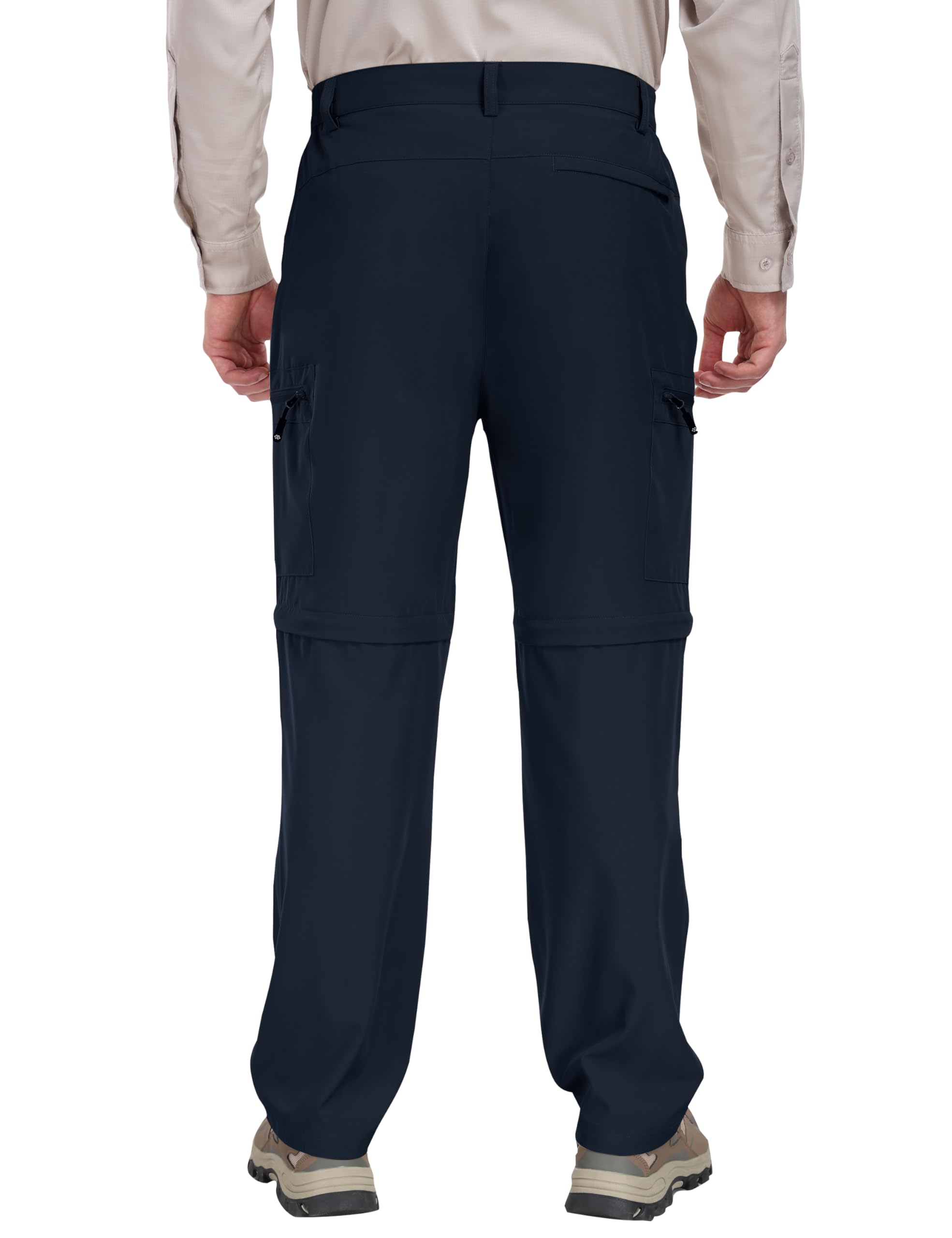 JINSHI Homme Pantalon Convertible Léger à Séchage Rapide Zip-Off Pantalons Cargo Shorts de Randonnée Montagne avec 5 Poches Zippées