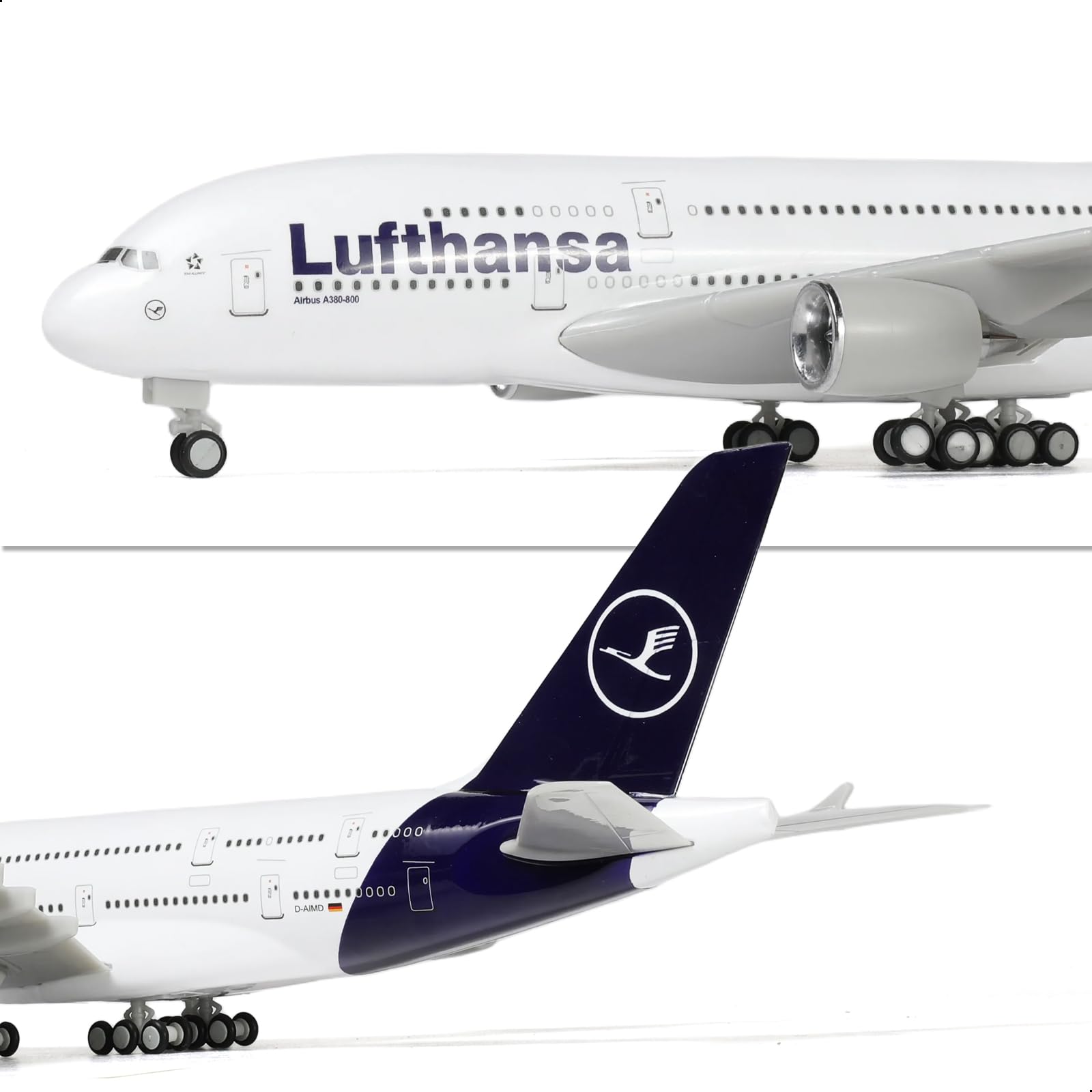 Amazon | QIYUMOKE 1/240 ルフトハンザ航空 A380 飛行機模型キット対応