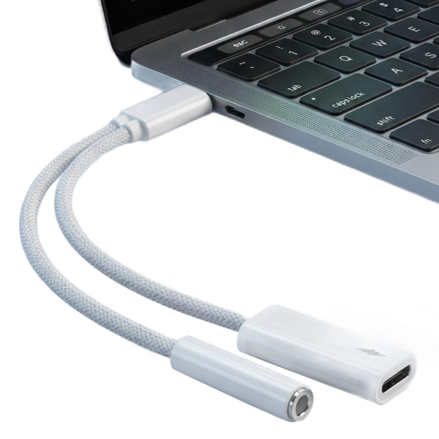 KKLM USB Type C to 3.5mm オーディオ変換アダプター USB Type-C 3.5mmイヤホンジャック オーディオ充電 2in1 変換アダプター DAC内蔵 24bit 96kHz HiFi品質 PD 60W急速充電 同時使用 音量調節 通話 音楽再生 マイク リモコン対応 ノイズ低減 プラグアンドプレイ Type-C機器対応