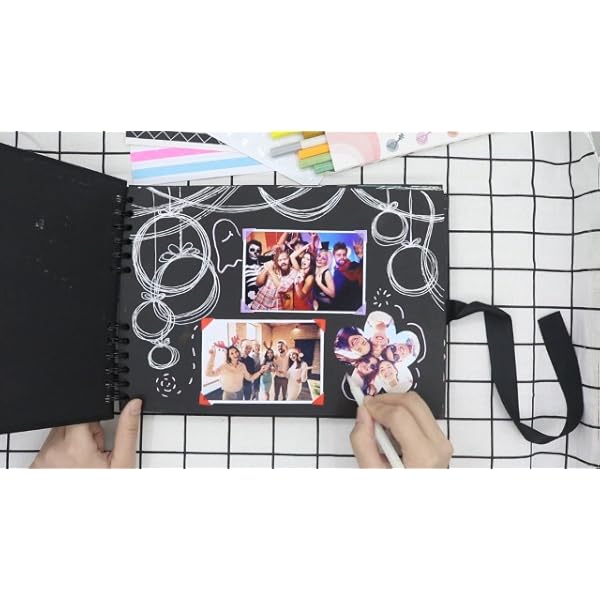 bemece Fotoalbum, Fotoalbum zum Selbstgestalten, DIY Fotobuch 40 Blätter (80 Seiten). Fotoalben Scrapbook Gastebuch… – Bild 8