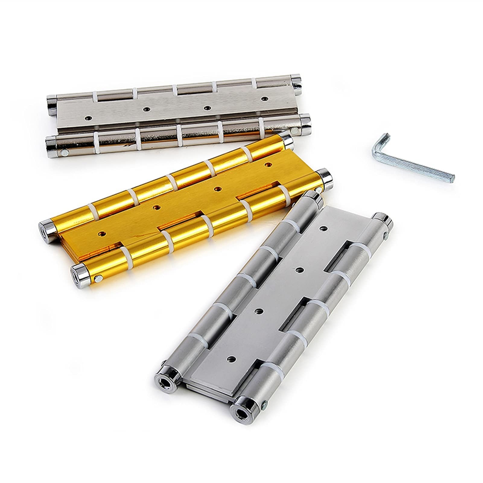 Nvsfzgiyg Nero Hinge, 6 Inch Folding Butt Home Furniture Hardware Door Double Action Spring Loaded Swing Automatic Closing(Nero)