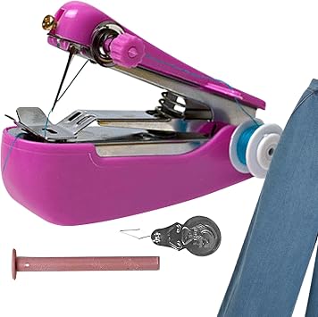 Mini Sewing Machine, Hand Held Sewing Machine, Heat Resistant Portable Sewing Machine, Electric Sewing Machine, Clothes Repair and Travel Multipurpose Hand Sewing Machine, Mini Sewing Machine, |