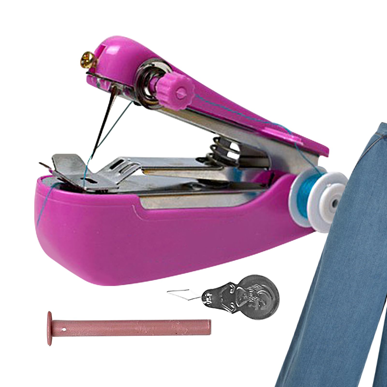 GEDOX Small Sewing Machine | Portable Hand Held Sewing Device for Beginners | Heat Resistant Sewing Device Kit for Travel and Clothing Repair