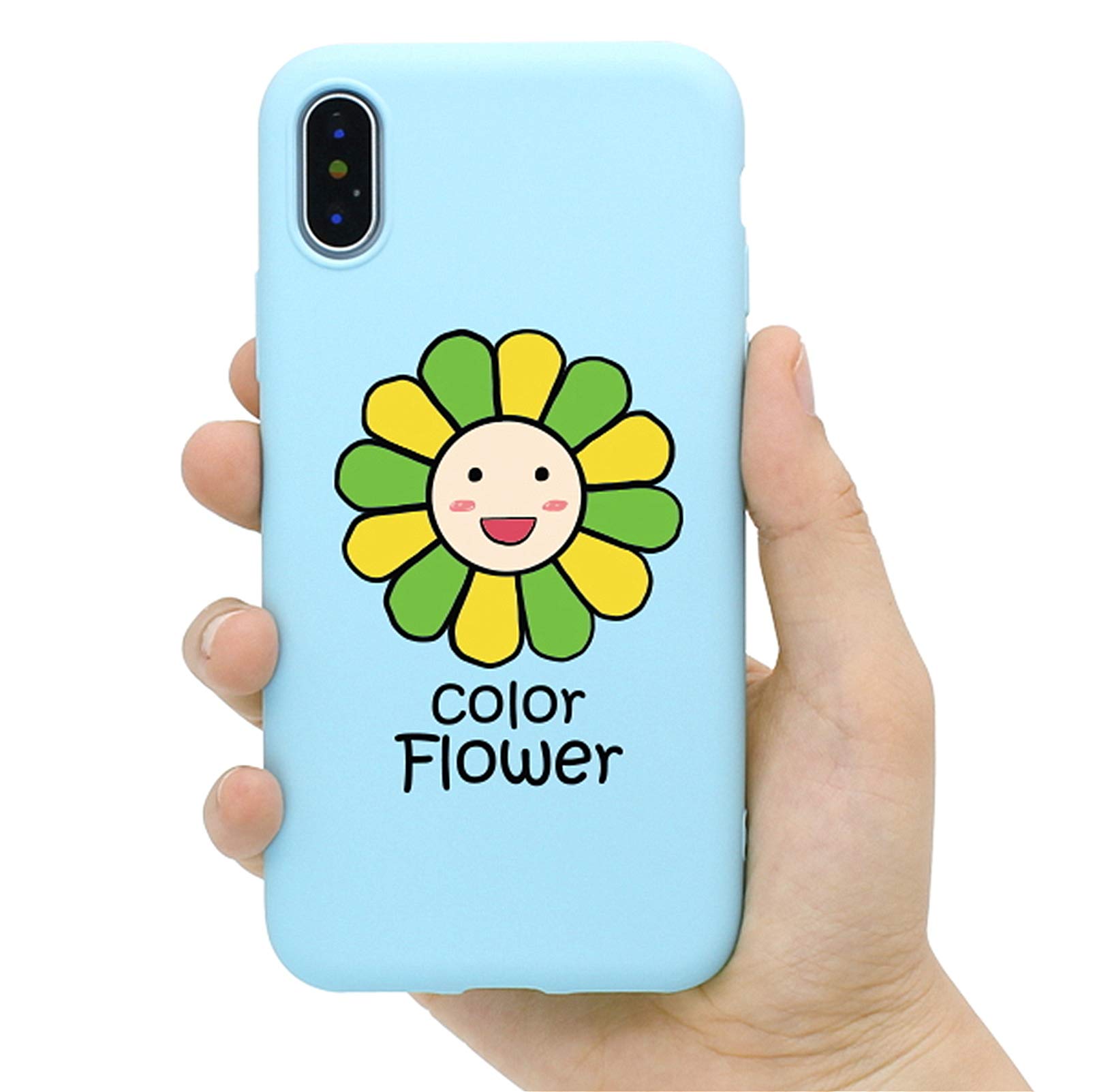 Amazon.co.jp: 可愛い Sky Blue Lettering Sunflower スカイブルー
