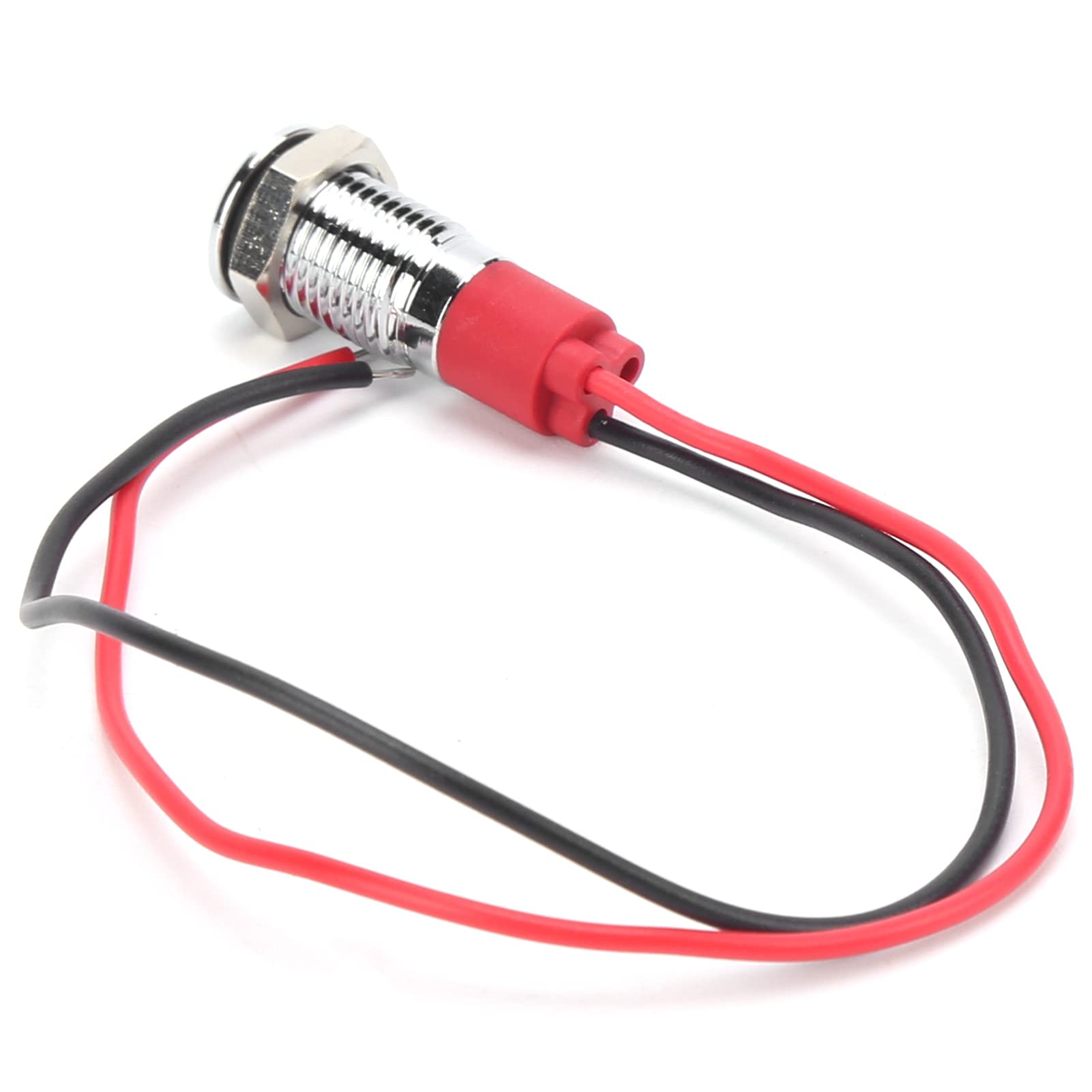 Red LED Waterproof Indicator Light, Professional IP66 Waterproof, High Brightness, Plated Brass, Flame Retardant Base