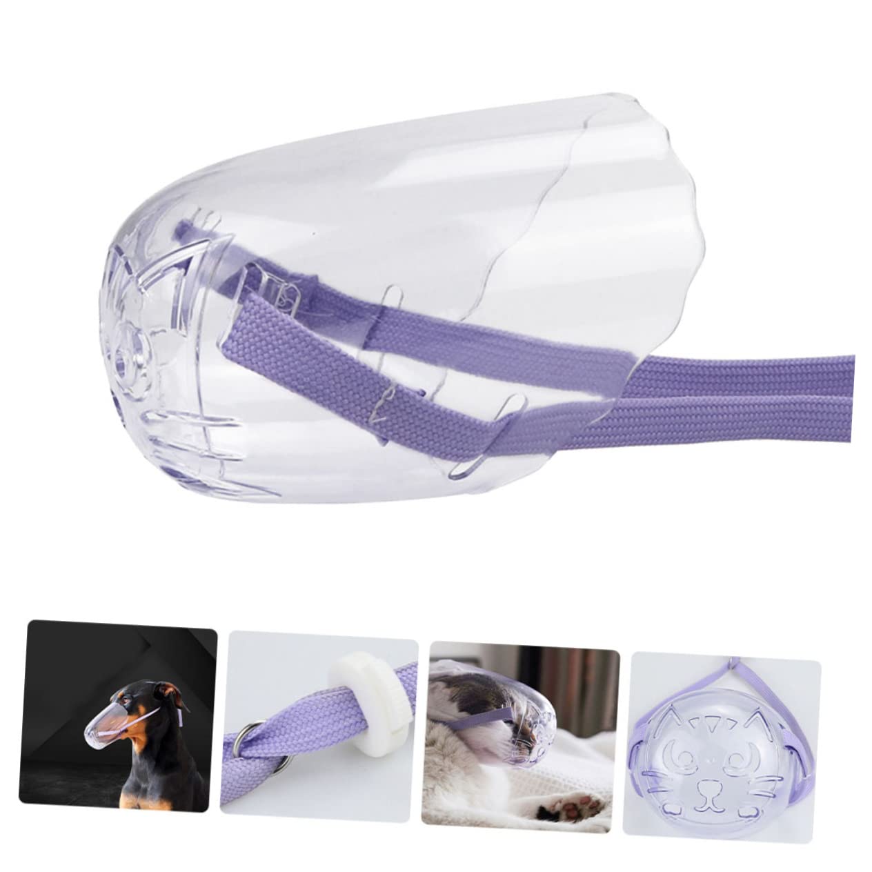 Happyyami 4piezas Bozal Transpirable para Perros Pequeños para Evitar Mordeduras y Ladridos Bozal Ligero y Cómodo para Mascotas