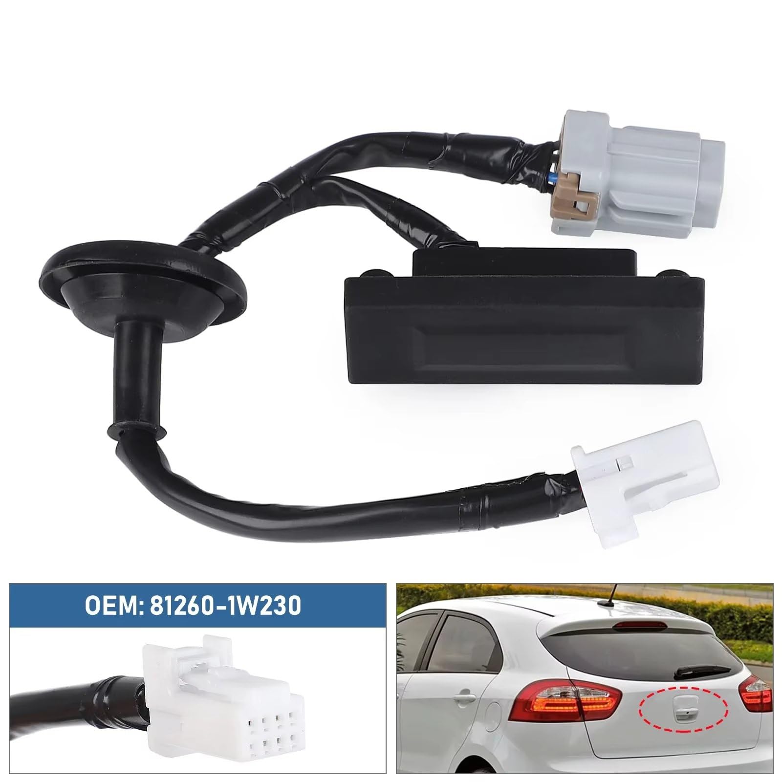 Interruttore portellone Compatibile Con Kia Per Rio Hatchback 2015 2016 2017 2012 2013 2014 Maniglia Bagagliaio Pulsante Portellone Posteriore Interruttore Portellone 81260-1W230