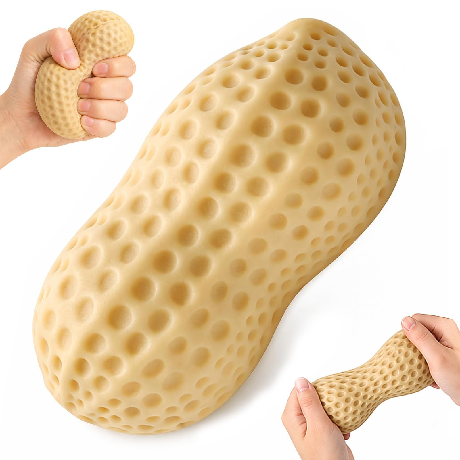 Peanut Squishy Fidget Toys, Peanut Fruit Squeeze Toys, Moldable Fidget Sensory Soft TPR Stress Relief Toy, Soft Squeeze Stress Relief Balls, Party Favors Gifts for Kids and Adults Anxiety Relief