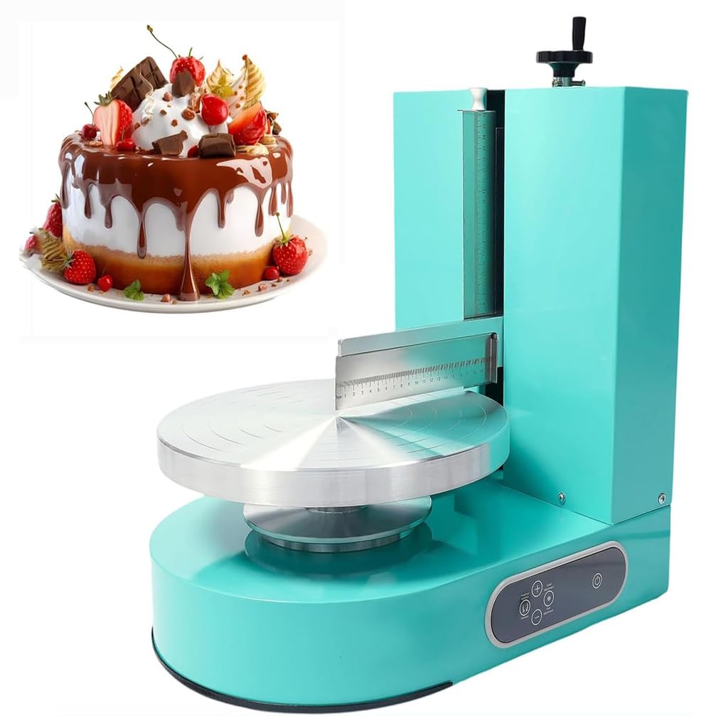 Einstellbare Tortencremestreichmaschine Automatisch Verstellbarer Tortenglätter für 4-12 Zoll Kuchen Professionelles Dekorationswerkzeug für Geburtstagskuchen,003