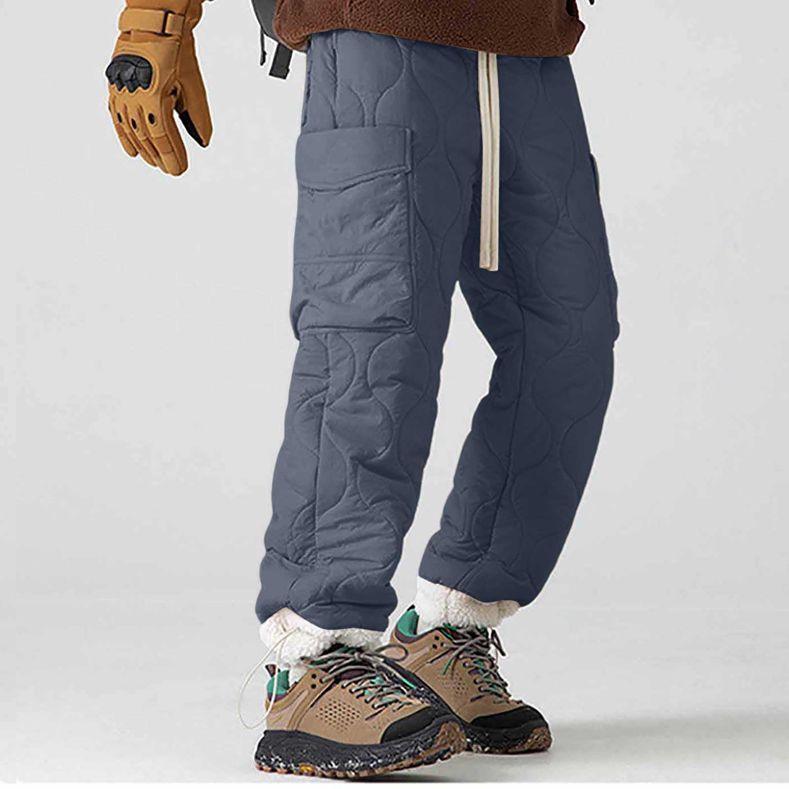 Pantalones De Chandal Hombre,Pantalones De Invierno para Hombre CáLidos Y FríOs para Deportes Al Aire Libre con Estampado De Calabaza Resistentes Al Viento Rectos Casuales Pantalones Gruesos