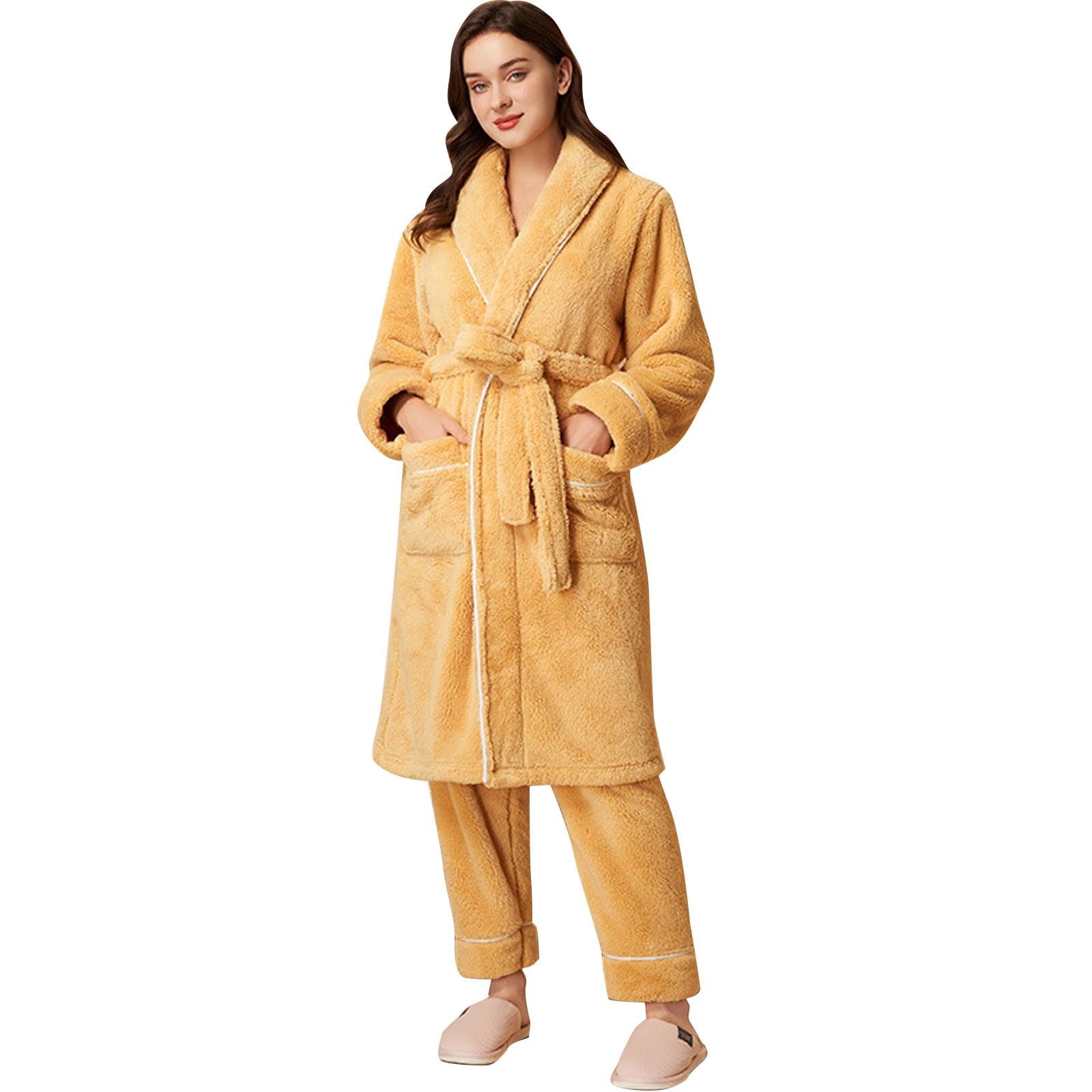 Conjunto Mujer Verano-Conjunto De Pijama De AlgodóN Doble Grueso para Mujer Y Conjunto De Ropa para El De Talla Grande para Pareja De Invierno Pijamas De Mujer Invierno Baratos