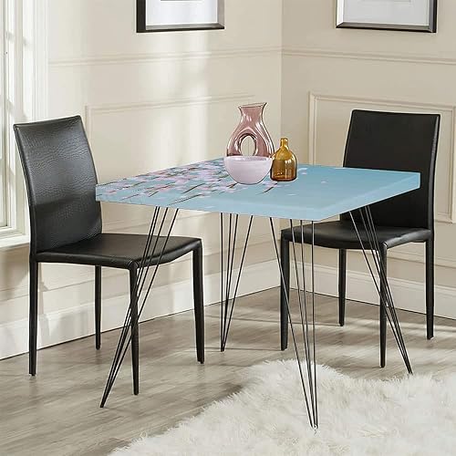 Miniatura 4 de Plaza de flores lloras, ramificaciones de flor de cerezo recién florecientes con capullos de flores, borde elástico, se puede limpiar en interiores