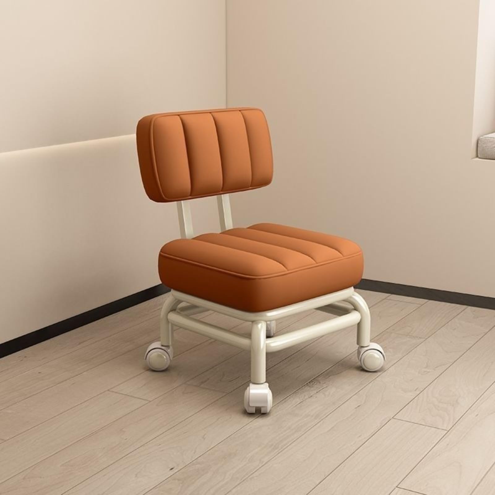 Tabouret bas rotatif de salon design orange Colore Aranci
