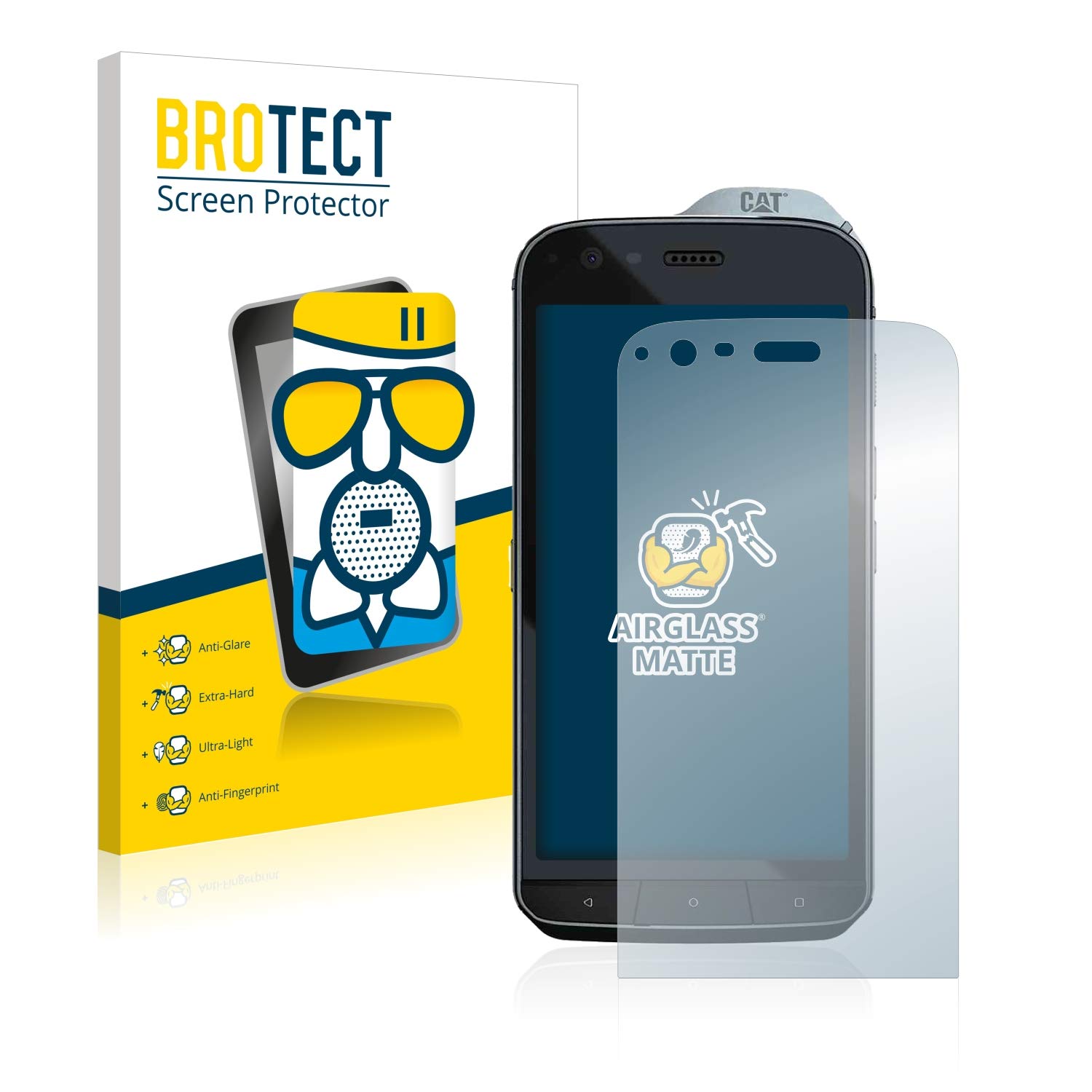 brotect Pellicola Vetro Opaca per Caterpillar Cat S42 Protezione Schermo [ Anti-Riflesso, Durezza 9H