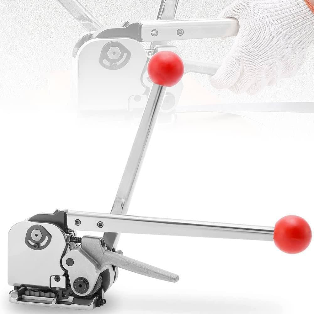 Outil de cerclage manuel en acier – Tension et coupe en un, pas de boucles nécessaires, durable pour l'emballage et l'expédition