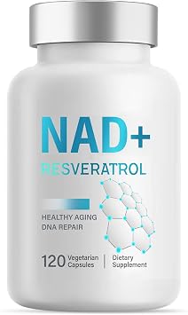 NAD+ Supplement 1000mg, 120 Count High Purity NAD+ for Cellular Vitality & Energy Metabolism