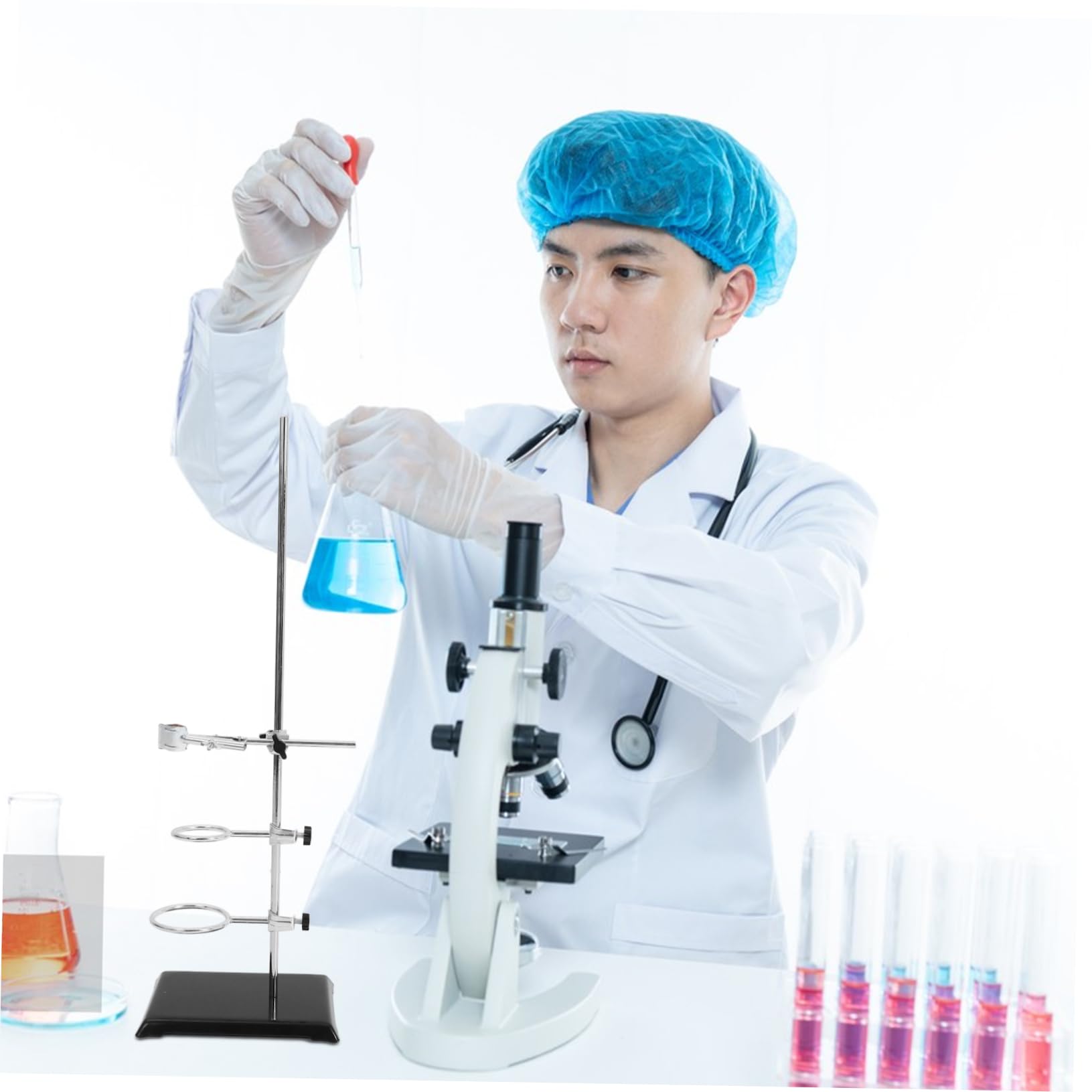 Zerodeko Support De Laboratoire Avec Pinces Matériel De Laboratoire Support Pour Expériences Pour Matériel