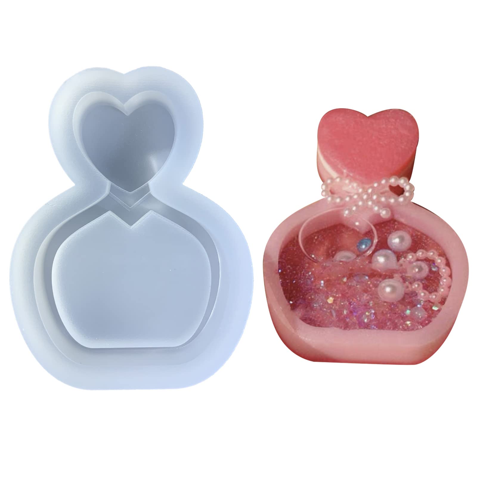 NEWFT Resin Casting Shaker Mold Epoxy Silicone Resin Shaker Mold for Pendant Jewelry Keychain Decoration Craft