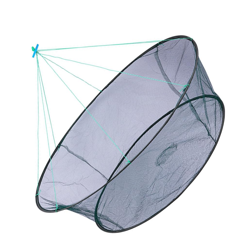Retino Da Pesca Pieghevole Per Granchi, Diametro 150 Cm, In Nylon E Metallo, Per Molo E Stagno.