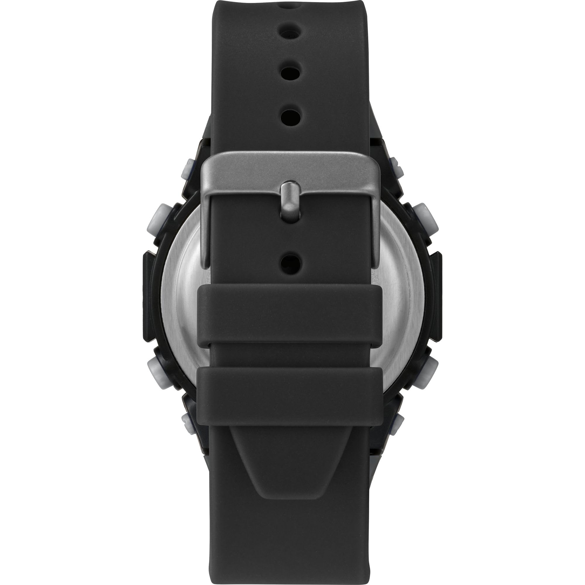 Timex Sport - Reloj de 50 mm para Hombre, Correa de Resina Negra, Esfera Digital, Caja Negra TW5M61900