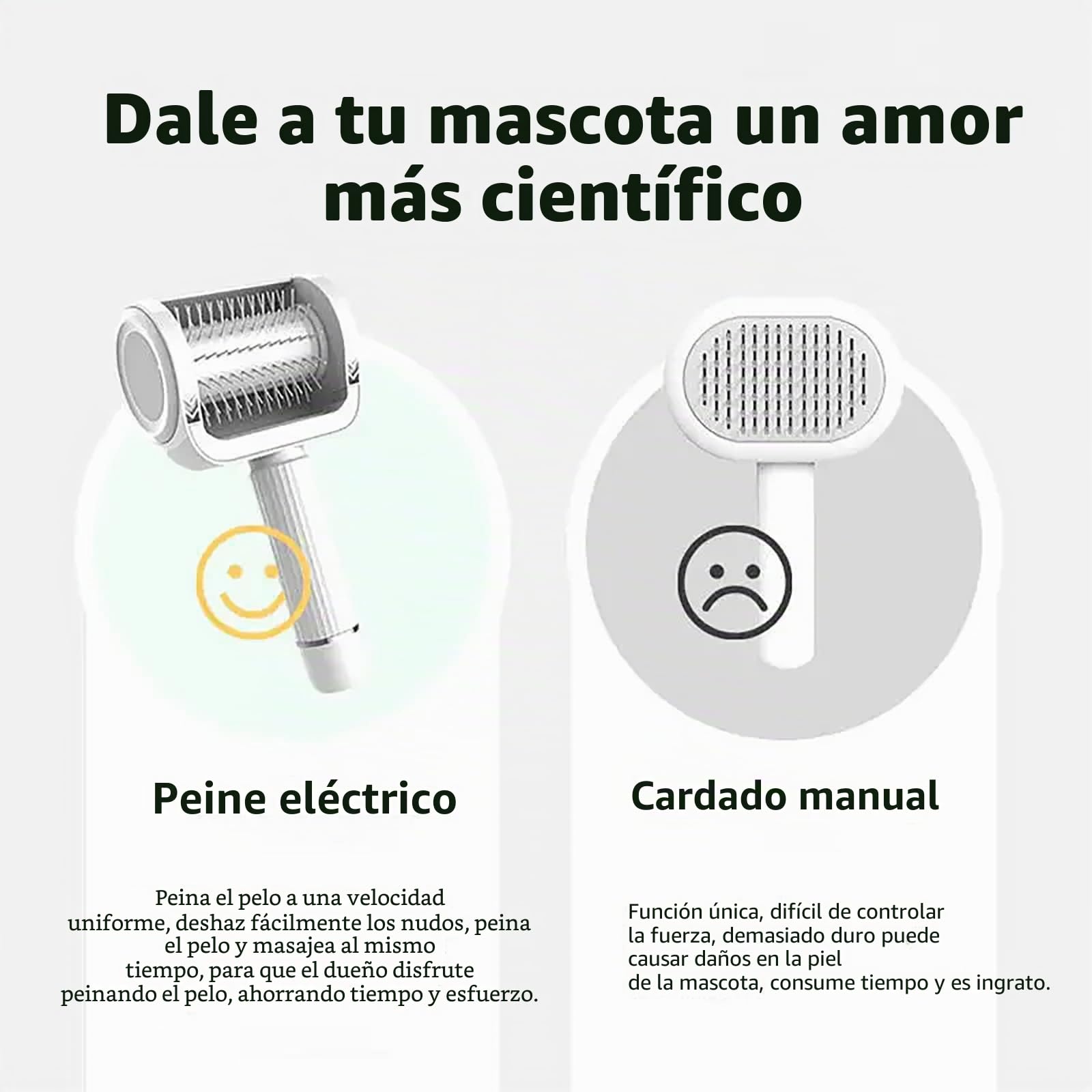 Cepillo Eléctrico para Desenredar Mascotas, Removedor De Enredos Profesional con Ajuste De 2 Velocidades Y Carga USB, para Desenredar Mascotas con Cabello Largo, Rizado Y Enmarañado