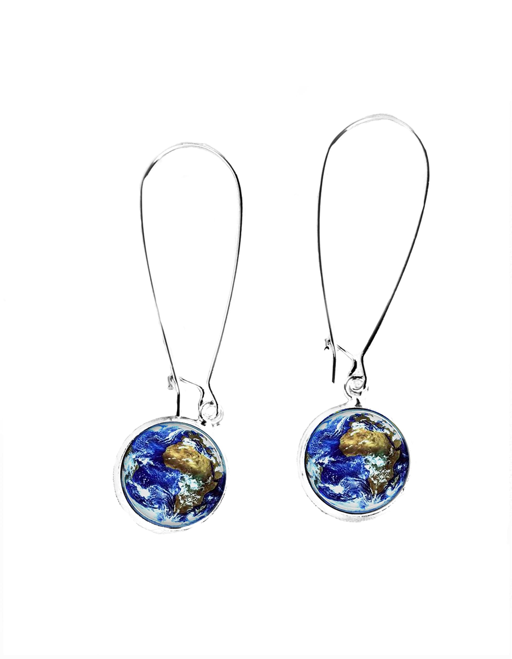 GenericPlanet Earth Globe Dangle Earrings Earth Globe Earrings Woodland Jewelry World Globe Map Earrings Gifts for HER Outerspace Universe Galaxy Lovers