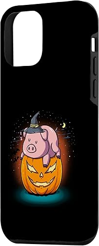 Miniatura 2 de iPhone 12 mini cerdo calabaza truco o trato Halloween disfraz caso