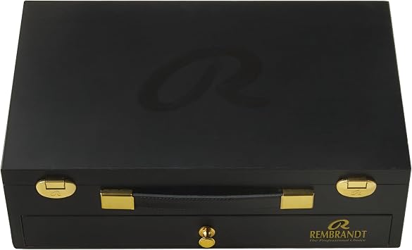 Rembrandt Professional Luxury Wooden Oil Box | 22 Colors + Brushes & Accessories