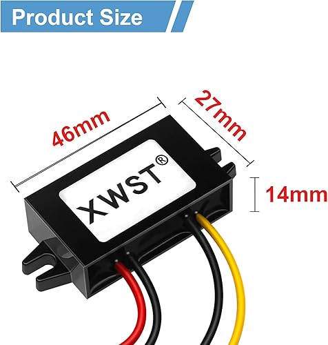 Miniatura 3 de DC a DC 12V a 5V 3A 15W 15W con adaptador de corriente de salida micro USB, convertidor de adaptador de corriente de 8V-22V a 5V Regulador de