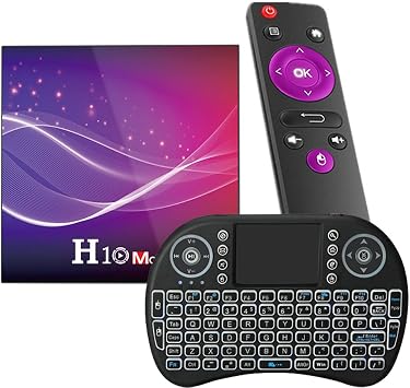 Android TV Box 10.0, H10 MAX Android Box Allwinner H616 Quad Core 64 Bit, Dual WiFi 2.4G/5GHz BT 4,4gb+64gb