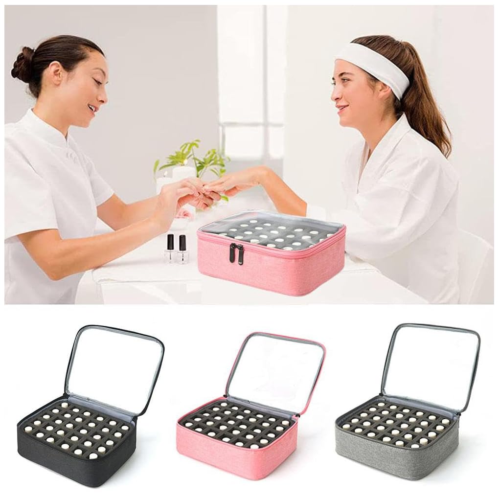Organizador de esmaltes de uñas para 30 botellas, organizador de herramientas de manicura, caja de almacenamiento de esmaltes de uñas de tela, do