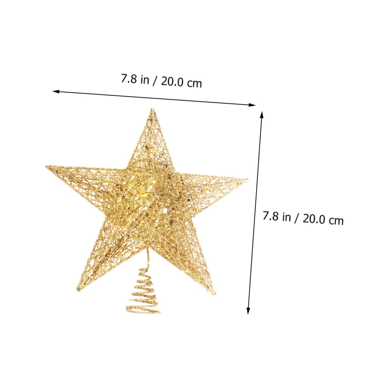 Cabilock 4 Juegos Estrella Superior del Árbol De Navidad Topper De Árbol Estrella De Oro Adornos Topper De Estrella De Árbol De Navidad Dorado Copa del Árbol Golden Planchar 2 Piezas * 4