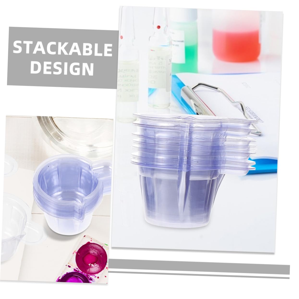 Veemoon 200pcs Urine Sample Cups Wide Mouth Urine Containers for Women Portable Pee Jar Secure Lid for Testing