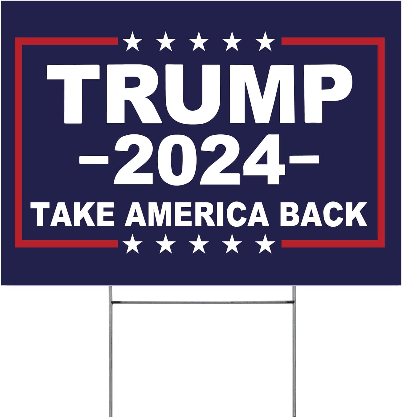 Trump 2024 Take America Back Yard Sign Big 24X18 Inch