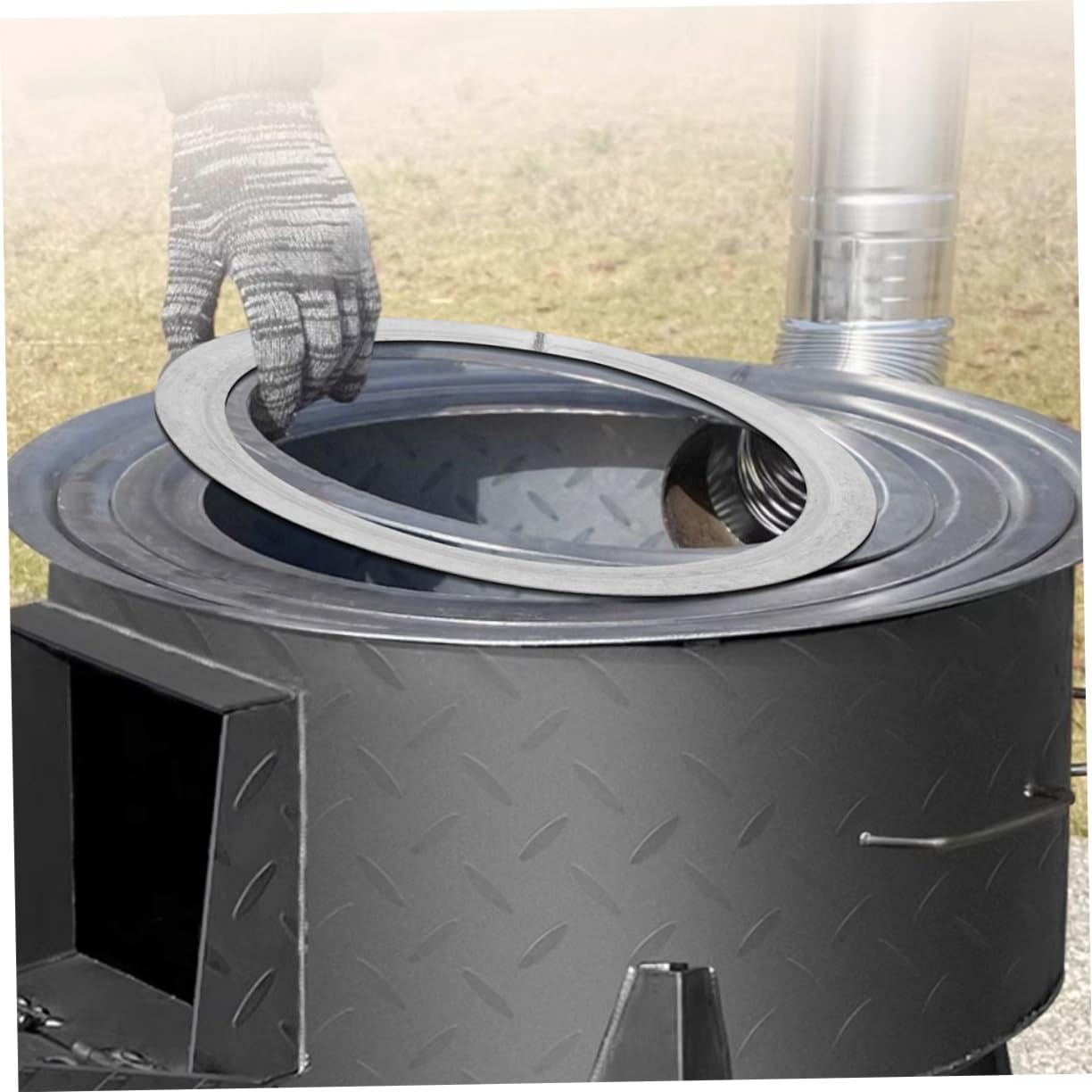 VICASKY Chimney Gasket for Burners Iron Stove Pipe Accessory for Efficient Cooking