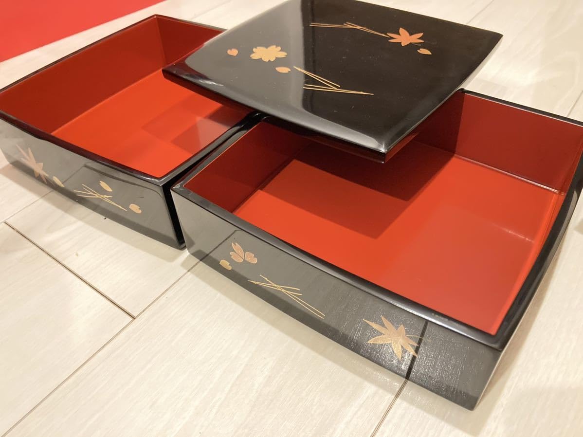 Amazon.co.jp: 桐箱入重箱本物保証最高級作品輪島塗名品五島屋