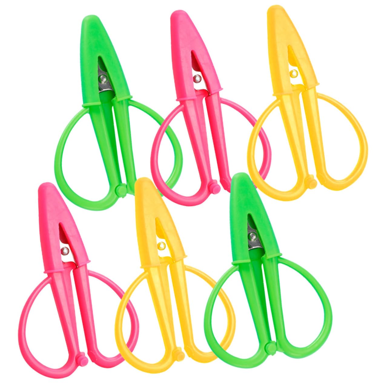LALAFINA 12pezzi Mini Cesoie Portatili Con Copertura Per Tessuti Cesoie Per Ricamo e Filo Per Attività Manuali Sicure e Comode Da Usare Per Casa e Scuola