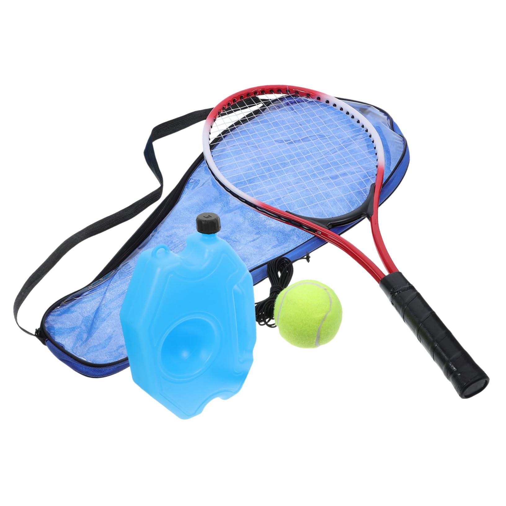 Mikikit 1Set Rebound Tennis Trainer for Portable Self Practice Equipment with Resilient Ball for Reflex Skills Eye Hand Coordination for Beginners