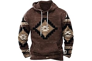 RTTUIOP Graphic Western Aztec Ethnic Hoodies for Men
