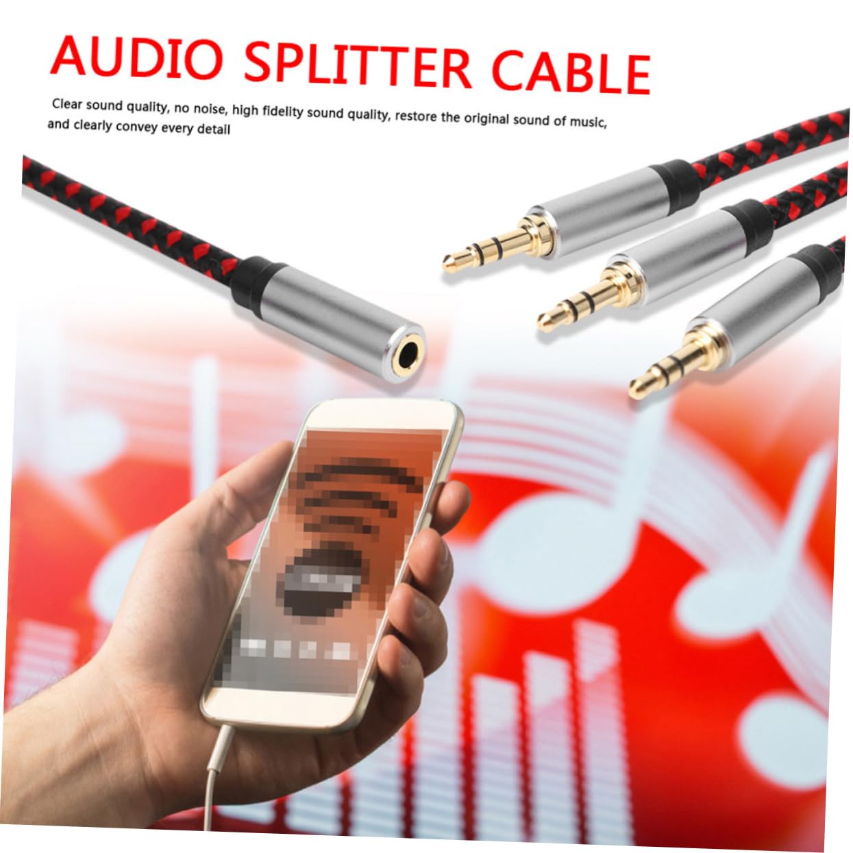 DOITOOL 3stücke Audio Kabel Splitter Hochwertige Verbindung Für Mikrofon Und Lautsprecher Kompatibilität Für Smartphones Tablets Und Langlebiges Mit Vergoldeten Anschlüssen